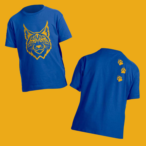 Lynx With Paw Prints-Blue *DISCOUNT*